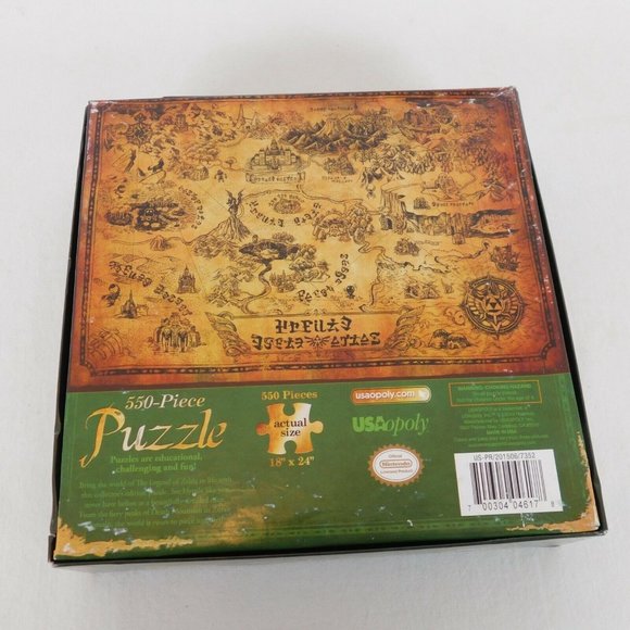Legend of Zelda Collector's Edition Puzzle Hyrule Map 550 Pieces 18x24 USAopoly - Picture 8 of 8